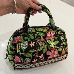 VERA BRADLEY Botannica Black Green and Pink Floral Bag